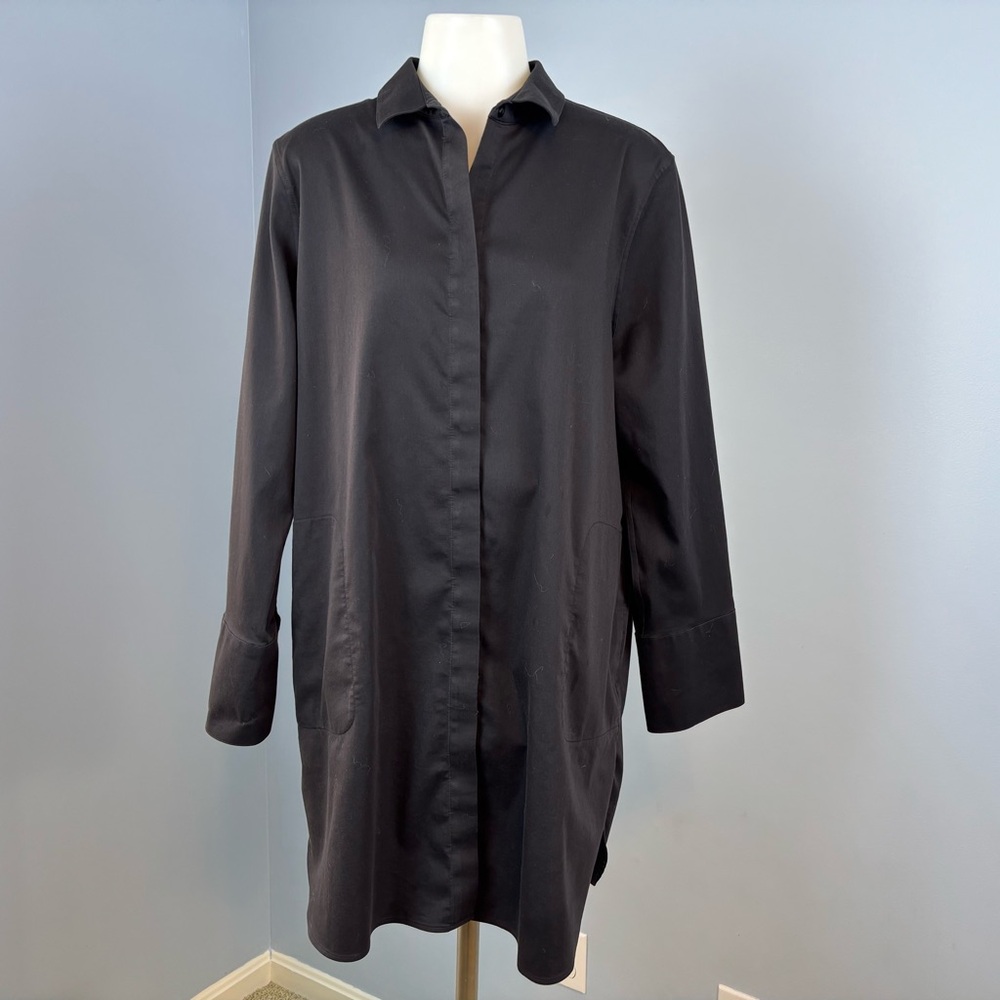 Chico's Elegant Black Trench Coat